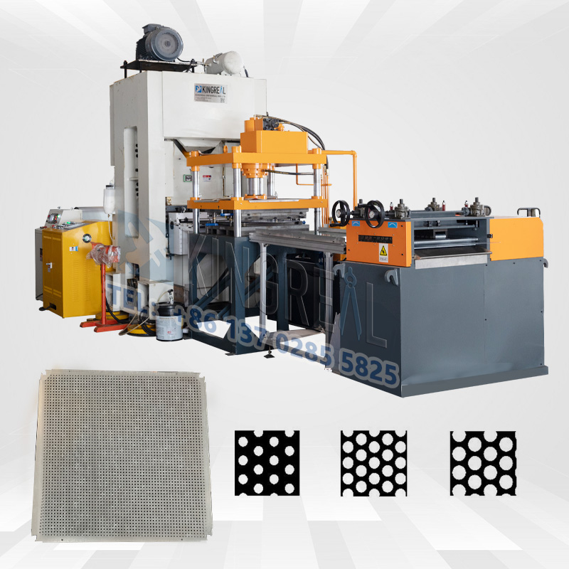 Línea de producción de metal perforado completamente automática