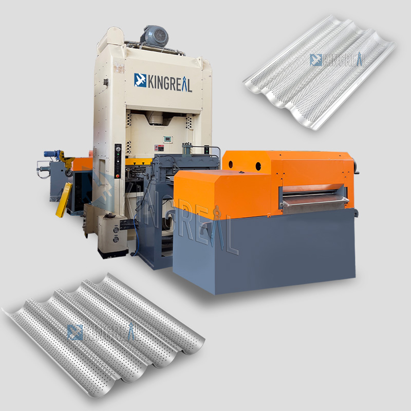 Máquina para fabricar punzonado perforado con bandeja de baguette de metal