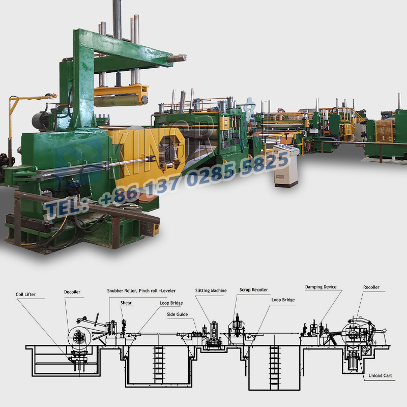 Máquina cortadora de bobinas de acero inoxidable